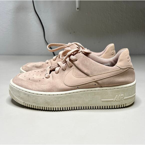 Nike Air Force 1 Sage Low AR5339-201 Pink Suede Platform Sneakers Women’s Sz 10 - Picture 9 of 10